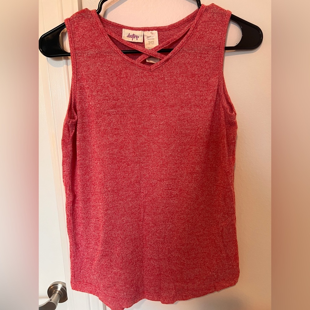 Daytrip Red Sleeveless Tank Top (fits like a small )